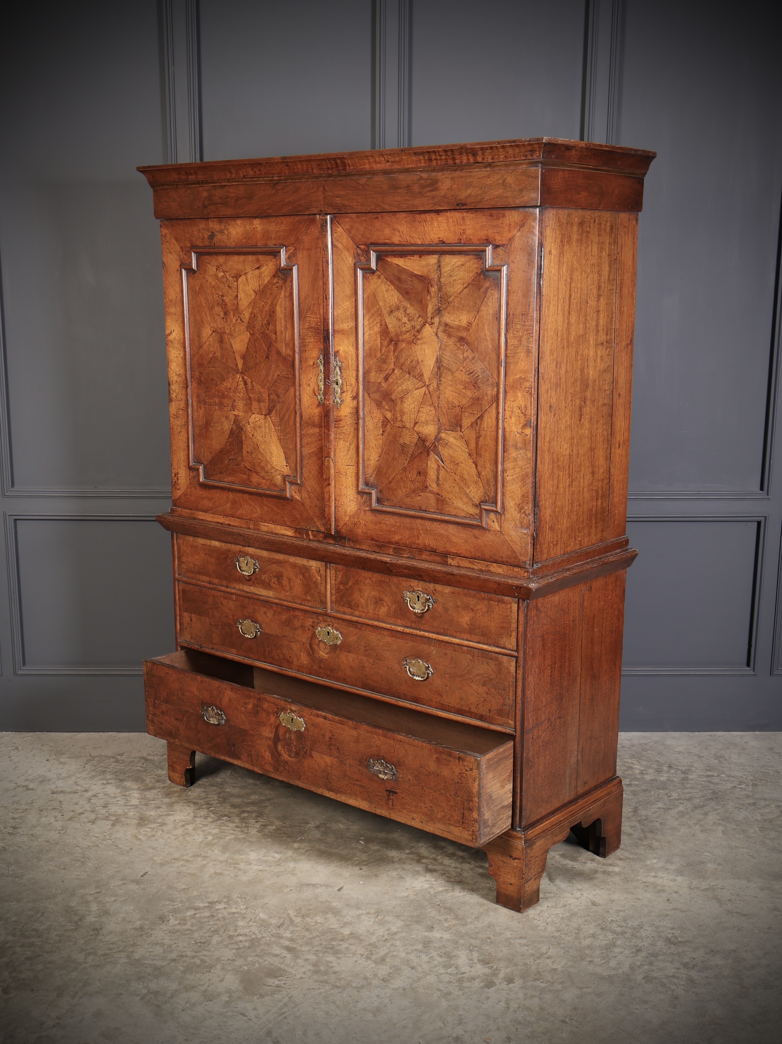 Queen Anne Walnut Hall Cupboard - Image 8